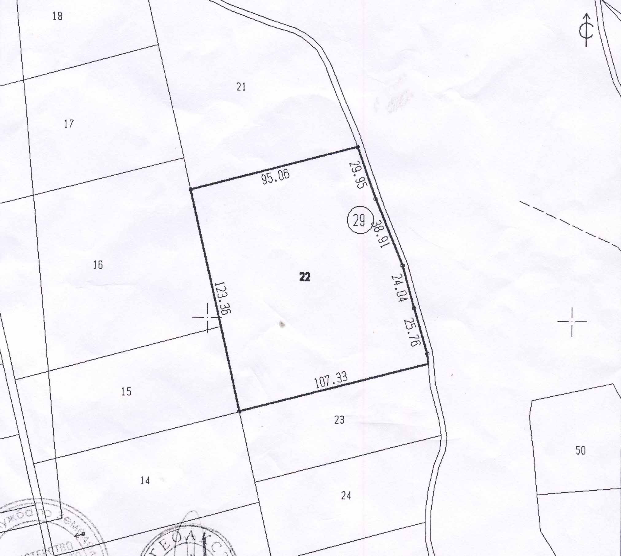 The plan (skica) of the Bliznatsi land plot