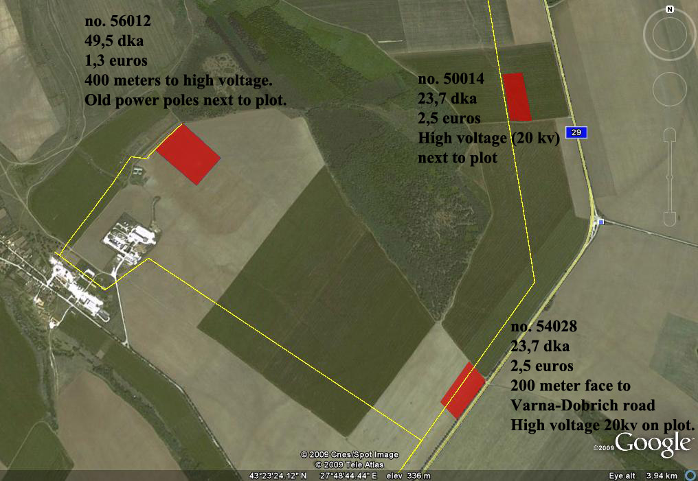 Land for alternative, renewable energy and electricity generation in Bulgaria, near Varna